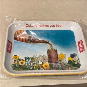Coca Cola White Serving 1960 tray